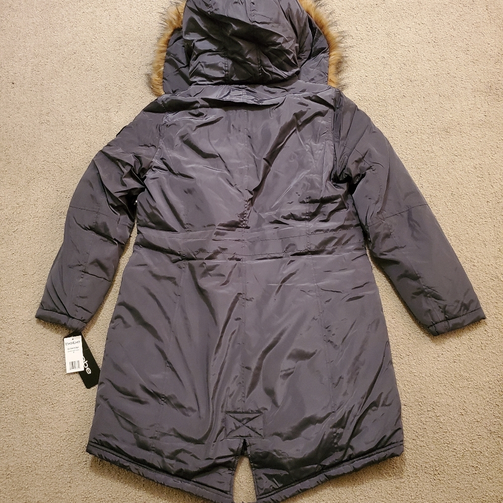 🏷NWT Charcoal BEBE Hooded Anorak - Picture 8 of 9